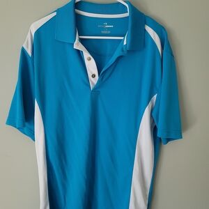 Grand Slam Teal and White Polo Shirt